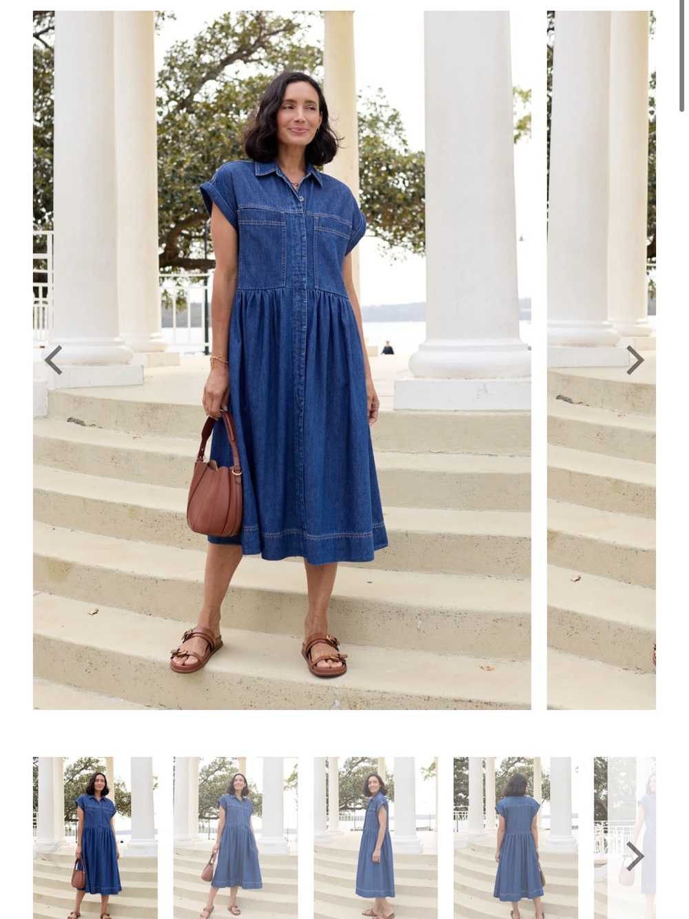 NWT MAYE Harper Denim Dress in mid blue